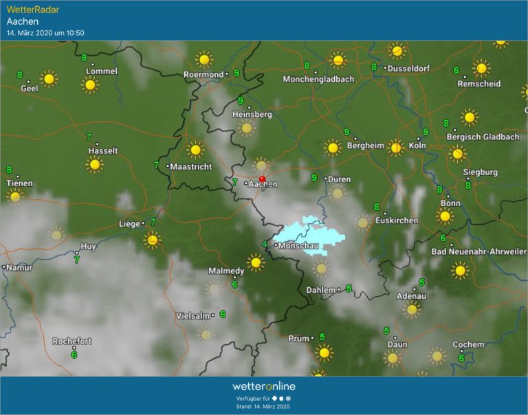 Wetterbericht Für Den 14. März 2020 - Meteo Aachen